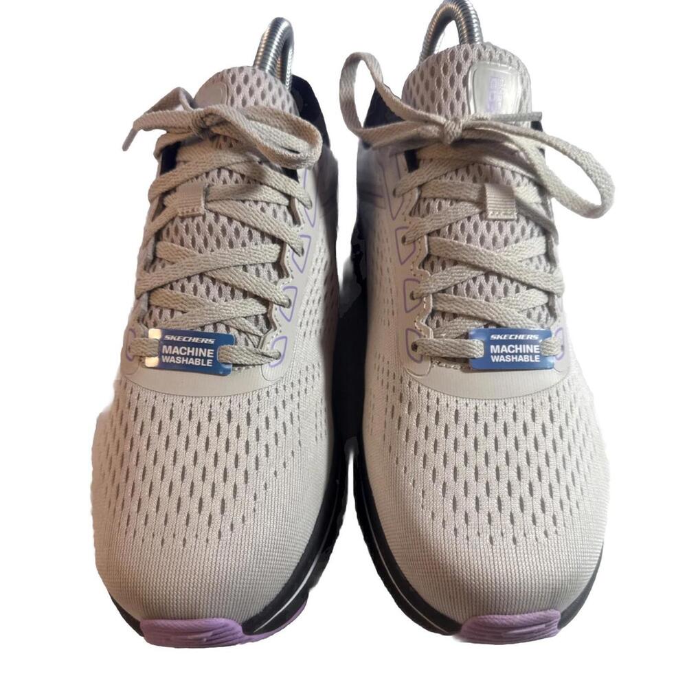 Skechers Womens Go Run  Consistent White/Gray/Purple Running Shoes Size 9